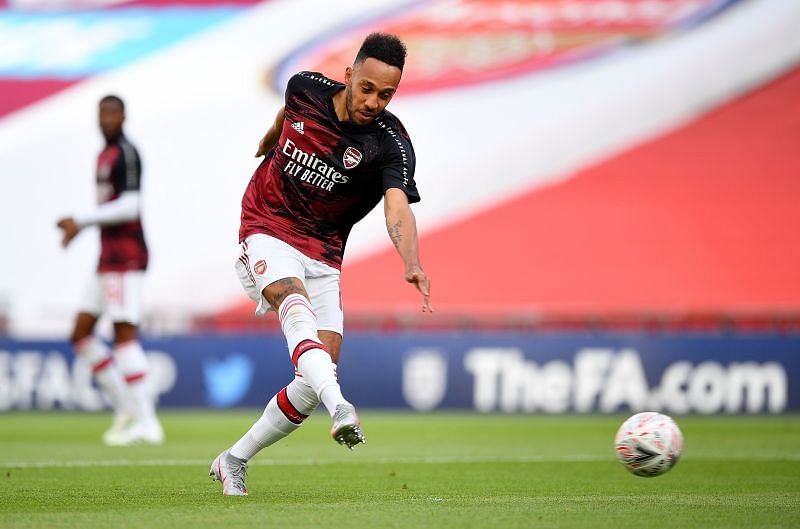 Aubameyang scored twice in last season's FA Cup final to win Arsenal the trophy
